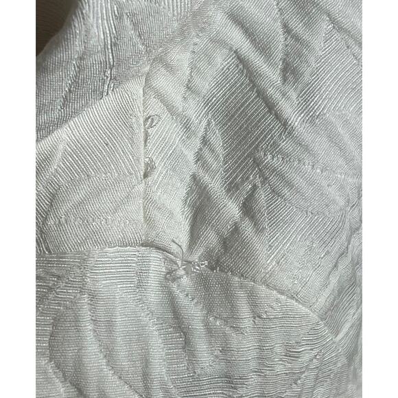 ZARA Basic Collection SZ S White Embossed Jacket Black Belt Chic Minimalist - Picture 8 of 14